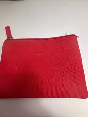 Lacoste x Turkish Airlines Red Travel Pouch Amenity Kit Cosmetic Bag
